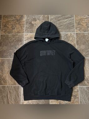 Smiley X H&M “Stay Smile” Black Hoodie Sz Medium